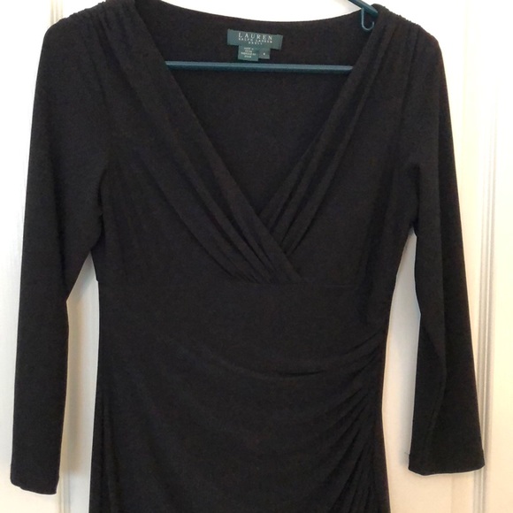 Ralph Lauren V-Neck Ruched Dress - Picture 2 of 2